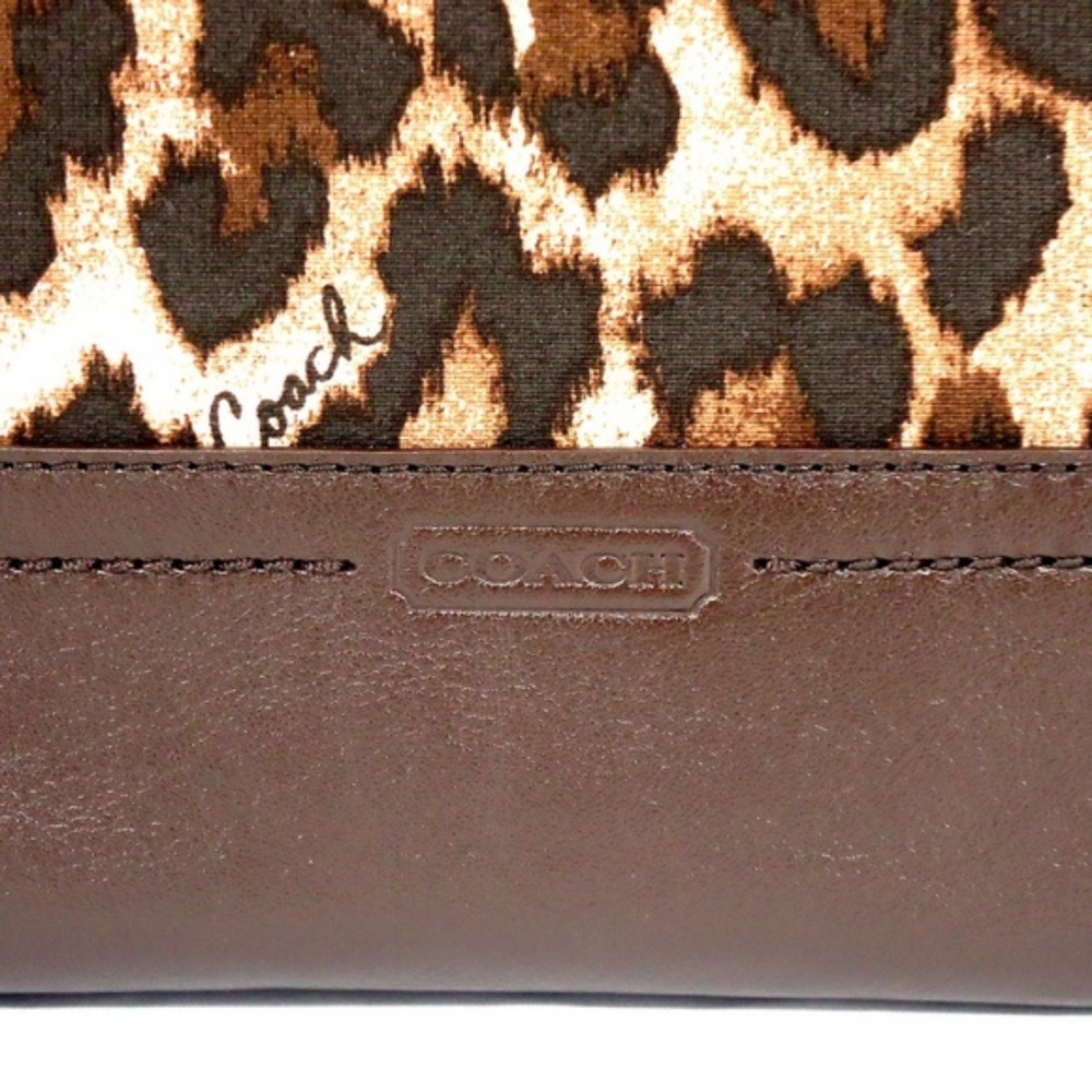 NWT Coach Carrie Tote Ocelot Brown Animal Handbag - Picture 4 of 7